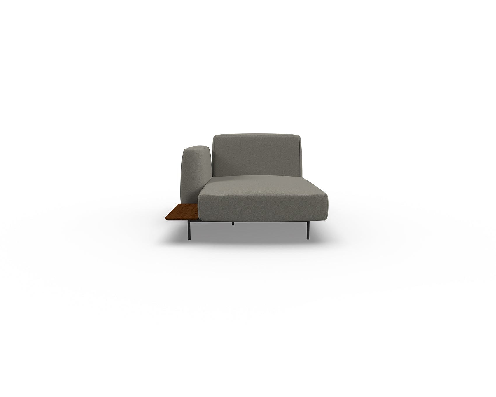 Noon Sofa Left Chaise with Shelf